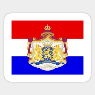 Dutch coat of arms flag Sticker